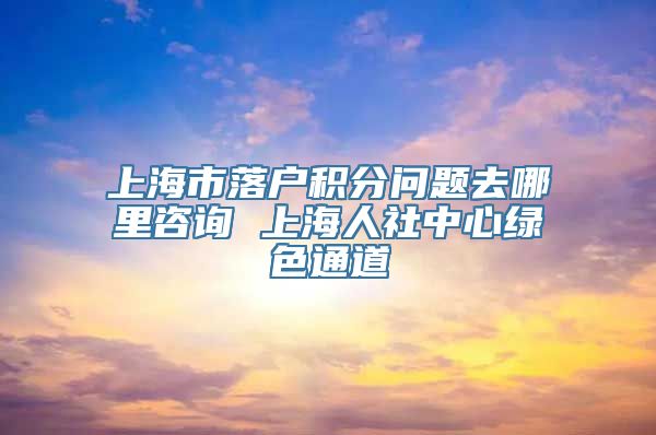 上海市落户积分问题去哪里咨询 上海人社中心绿色通道