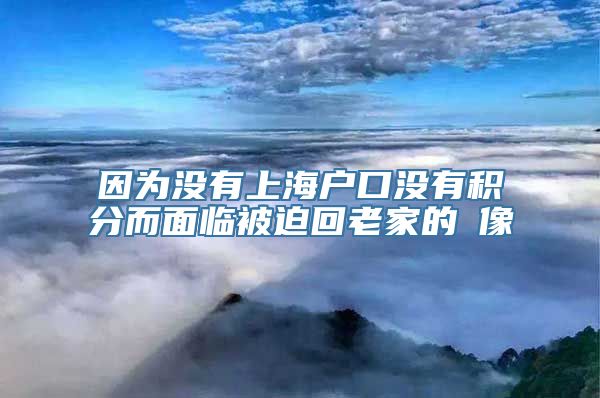 因为没有上海户口没有积分而面临被迫回老家的囧像