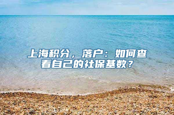 上海积分，落户：如何查看自己的社保基数？