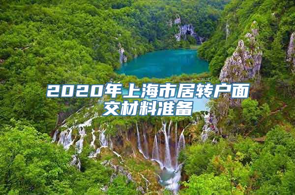 2020年上海市居转户面交材料准备