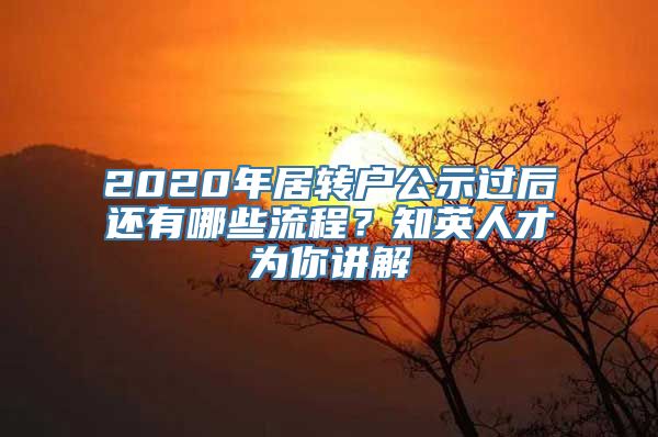 2020年居转户公示过后还有哪些流程？知英人才为你讲解