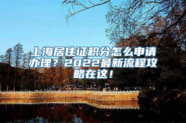 上海居住证积分怎么申请办理？2022最新流程攻略在这！