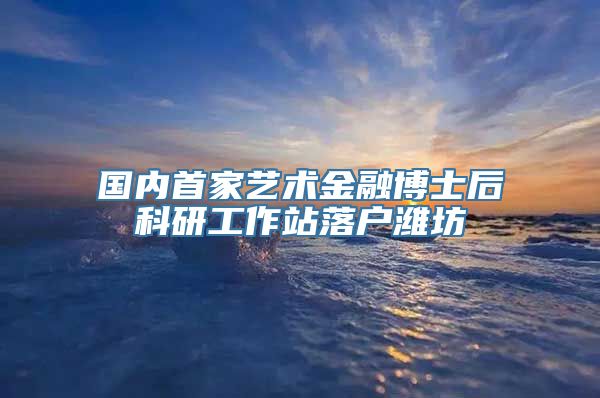 国内首家艺术金融博士后科研工作站落户潍坊