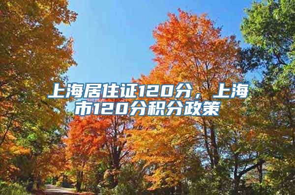 上海居住证120分，上海市120分积分政策