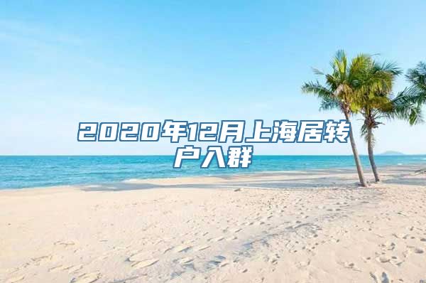 2020年12月上海居转户入群