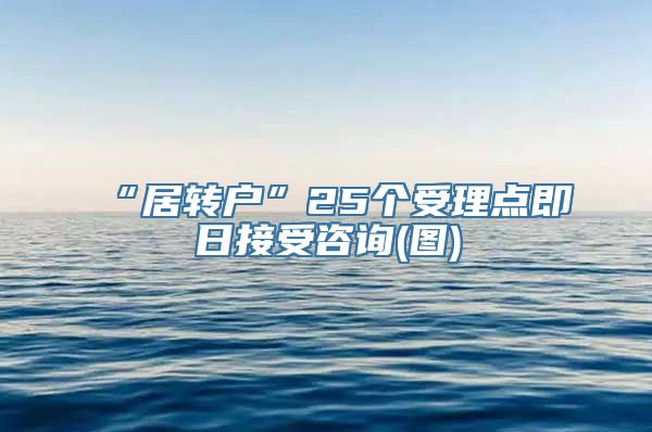 “居转户”25个受理点即日接受咨询(图)