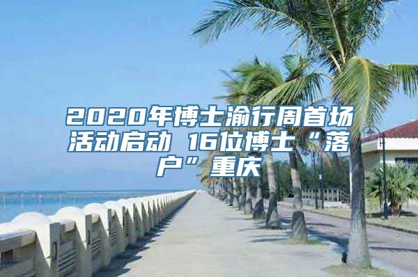 2020年博士渝行周首场活动启动 16位博士“落户”重庆