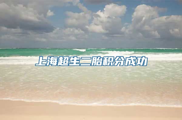 上海超生二胎积分成功