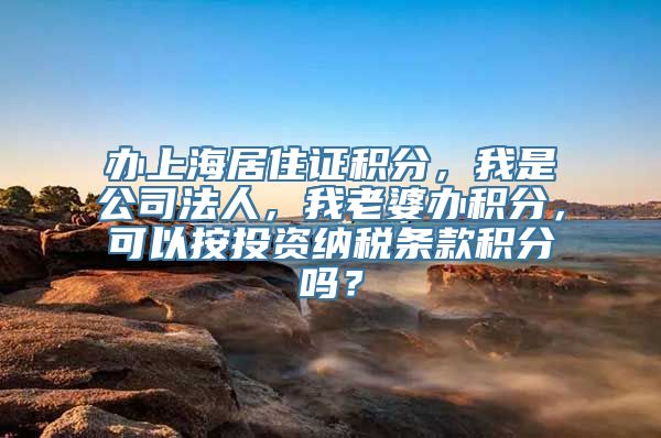 办上海居住证积分，我是公司法人，我老婆办积分，可以按投资纳税条款积分吗？