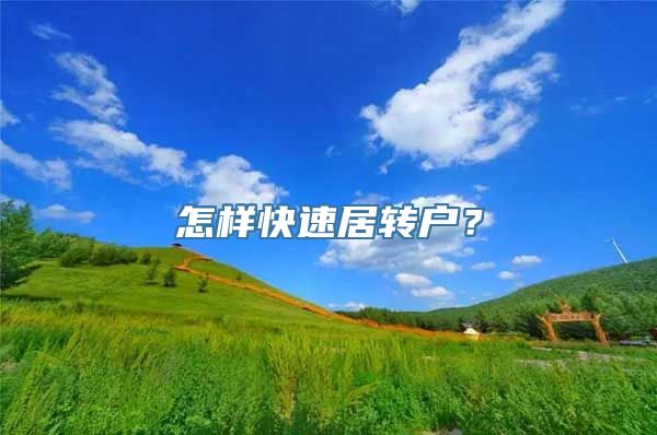 怎样快速居转户？