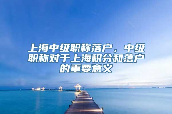 上海中级职称落户，中级职称对于上海积分和落户的重要意义