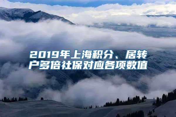 2019年上海积分、居转户多倍社保对应各项数值