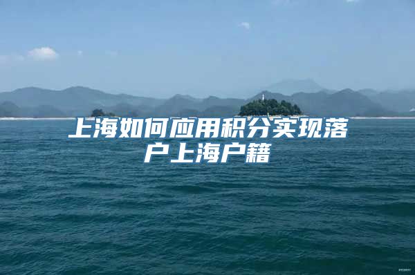 上海如何应用积分实现落户上海户籍