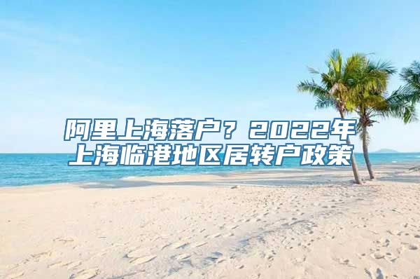 阿里上海落户？2022年上海临港地区居转户政策