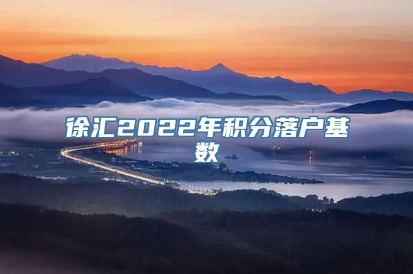 徐汇2022年积分落户基数