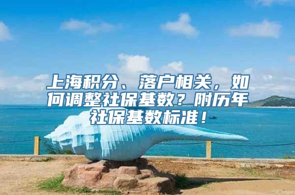 上海积分、落户相关，如何调整社保基数？附历年社保基数标准！