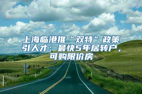 上海临港推“双特”政策引人才：最快5年居转户，可购限价房