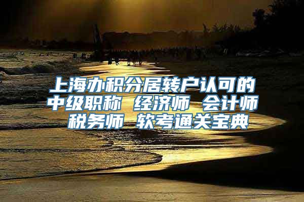 上海办积分居转户认可的中级职称 经济师 会计师 税务师 软考通关宝典