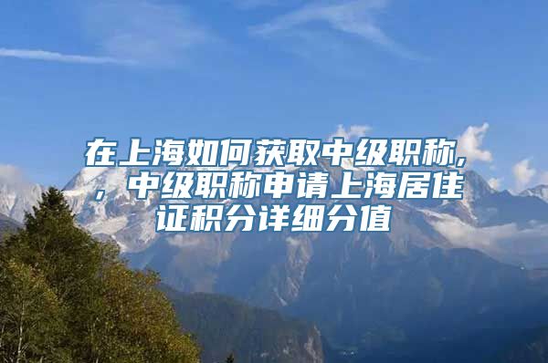 在上海如何获取中级职称,，中级职称申请上海居住证积分详细分值