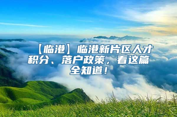 【临港】临港新片区人才积分、落户政策，看这篇全知道！