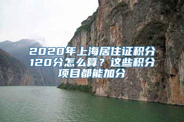 2020年上海居住证积分120分怎么算？这些积分项目都能加分