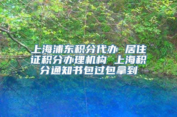 上海浦东积分代办 居住证积分办理机构 上海积分通知书包过包拿到