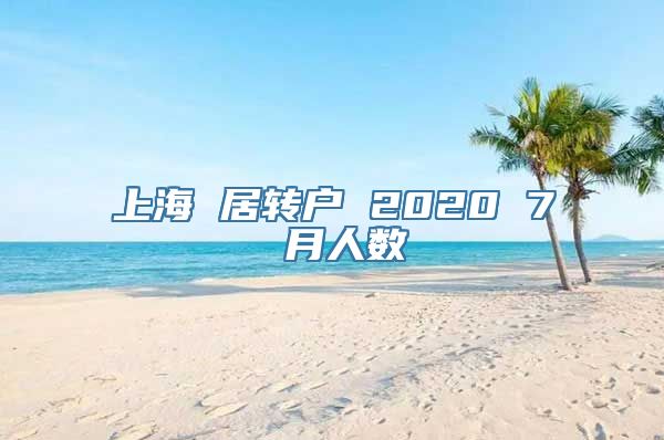 上海 居转户 2020 7 月人数