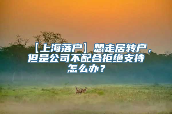 【上海落户】想走居转户，但是公司不配合拒绝支持怎么办？