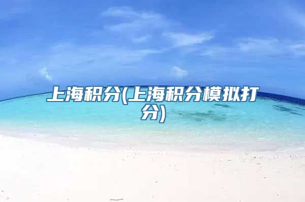 上海积分(上海积分模拟打分)