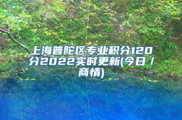 上海普陀区专业积分120分2022实时更新(今日／商情)