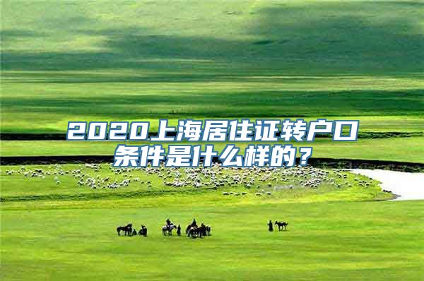 2020上海居住证转户口条件是什么样的？