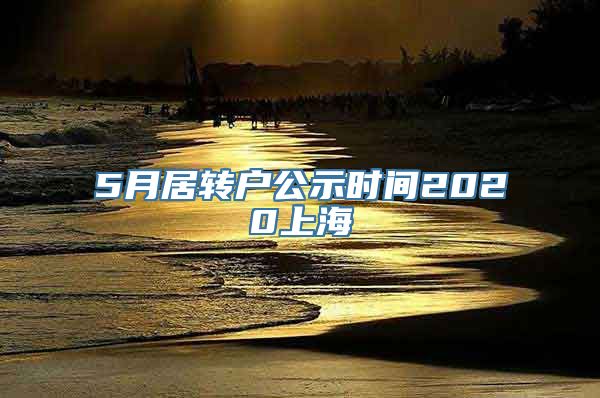 5月居转户公示时间2020上海