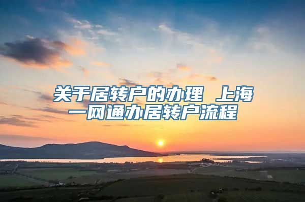 关于居转户的办理 上海一网通办居转户流程