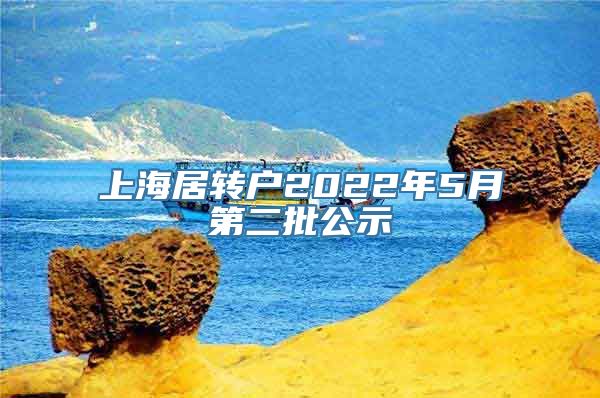 上海居转户2022年5月第二批公示