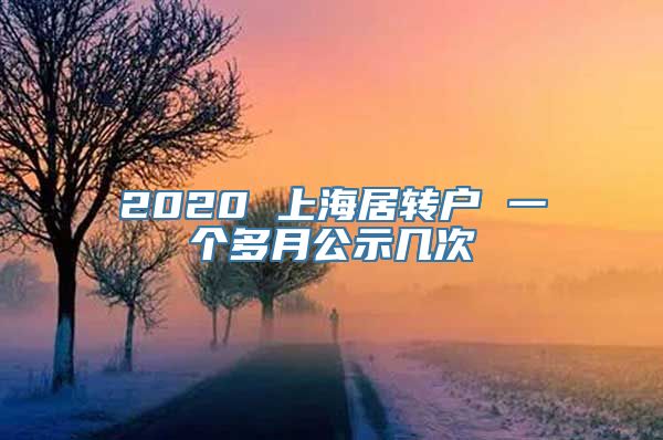 2020 上海居转户 一个多月公示几次