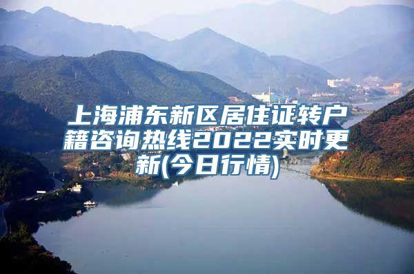 上海浦东新区居住证转户籍咨询热线2022实时更新(今日行情)