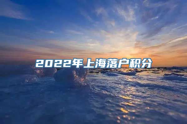 2022年上海落户积分