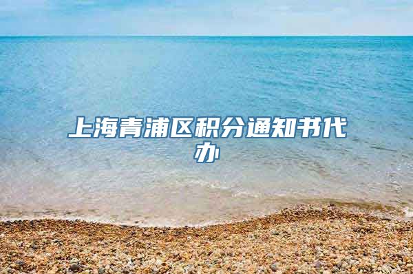 上海青浦区积分通知书代办