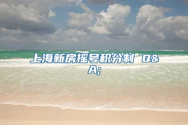 上海新房摇号积分制 Q&A;