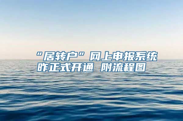 “居转户”网上申报系统昨正式开通 附流程图