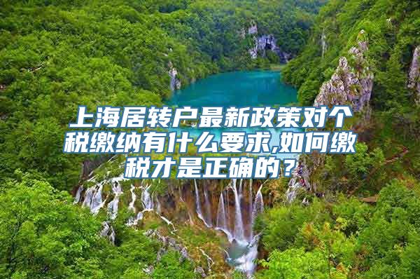 上海居转户最新政策对个税缴纳有什么要求,如何缴税才是正确的？