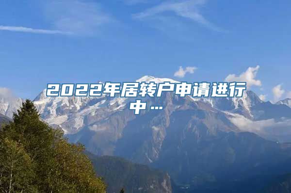 2022年居转户申请进行中…