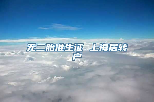 无二胎准生证 上海居转户