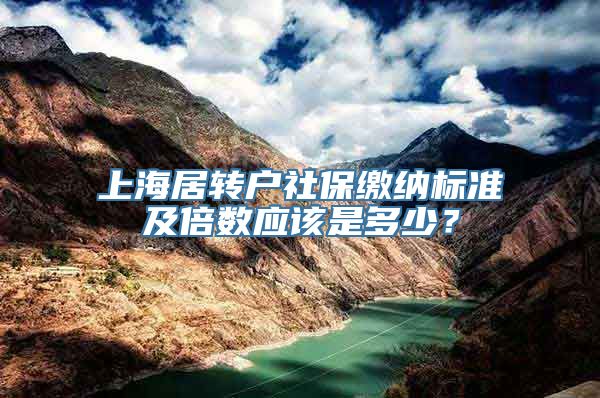 上海居转户社保缴纳标准及倍数应该是多少？