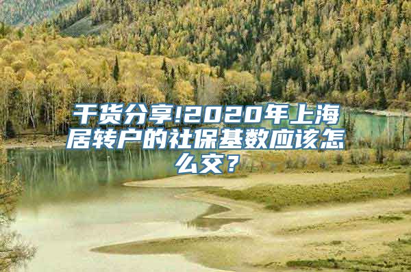 干货分享!2020年上海居转户的社保基数应该怎么交？