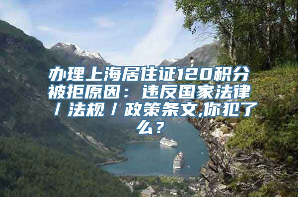 办理上海居住证120积分被拒原因：违反国家法律／法规／政策条文,你犯了么？