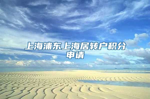 上海浦东上海居转户积分申请