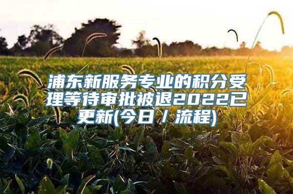 浦东新服务专业的积分受理等待审批被退2022已更新(今日／流程)