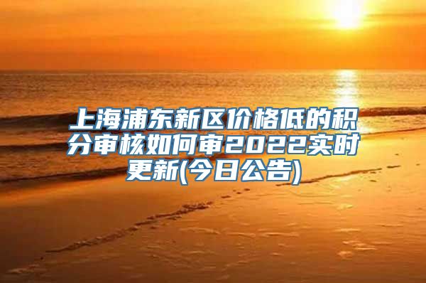 上海浦东新区价格低的积分审核如何审2022实时更新(今日公告)