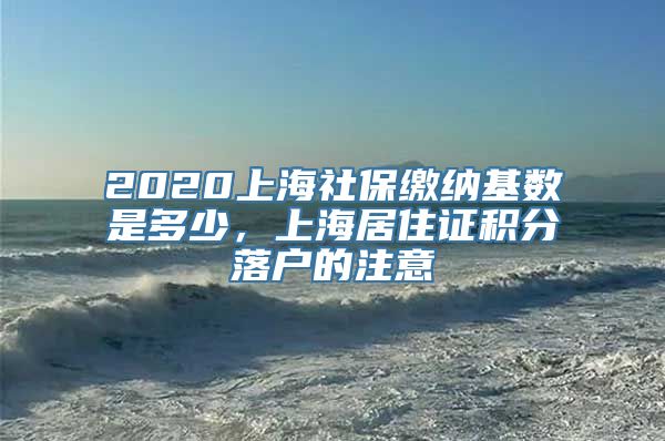 2020上海社保缴纳基数是多少，上海居住证积分落户的注意